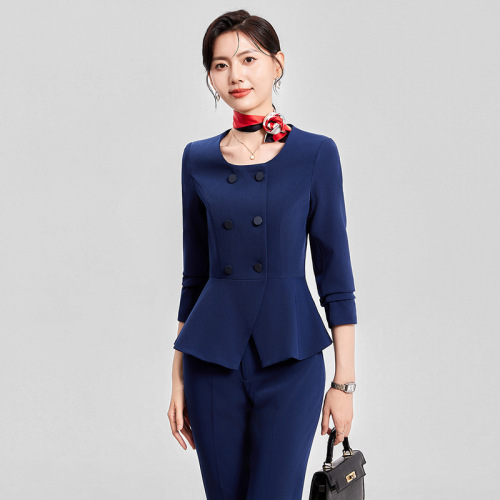 Women's Long Sleeve Professional Suit Set Western Dress Pants 2024 New Women's Business Suit Workwear Set Wholesale 2066