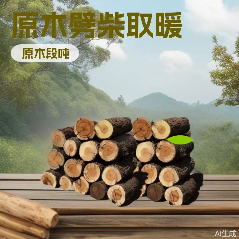 室外烧烤露营原木野营劈柴木头壁炉枣木取暖干柴烧火木头篝火现货