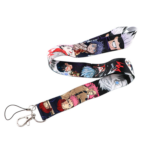 Japanese Mantra Spell Return to Battle Mobile Phone Lanyard Work ID Bus Card U Disk Tag Key Chain Lanyard