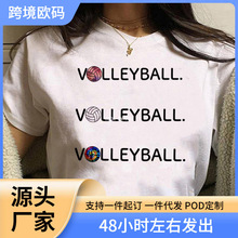Volleyball tshirt women summer funny manga Tee female manga
