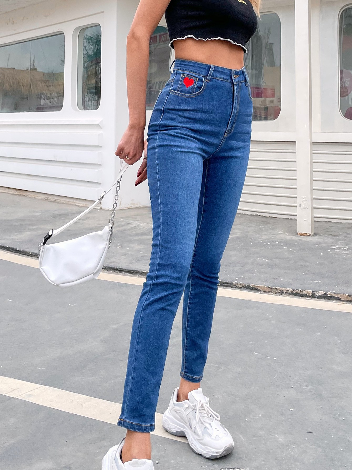 High-Waisted Slim-Fit Jeans NSJM113814