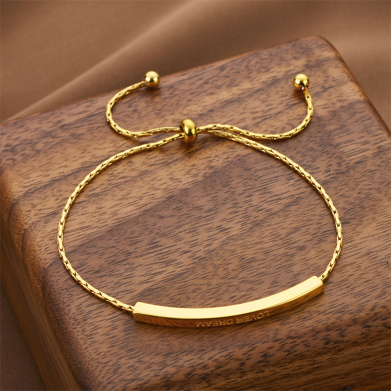 Joyas transfronterizas europeas y americanas Pulsera de acero de titanio de todo fósforo Versión coreana del temperamento bohemio Pulsera de acero de titanio que no se desvanece Joyería femenina