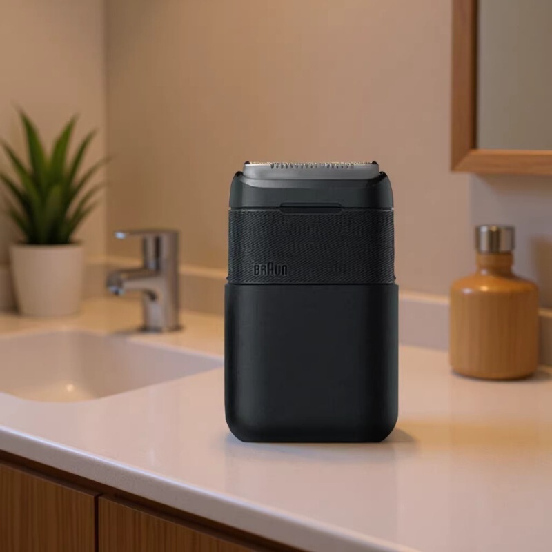 Braun Electric Shaver Portable Rechargeable Long-Lasting Men's Travel Shaver Portable Shaver Mini Black