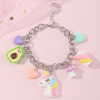 Cartoon rainbow bracelet, game console, trend pendant, suitable for import, new collection, unicorn, punk style