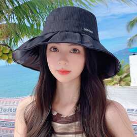 2023帽子渔夫帽防晒帽女夏季防紫外线帽子韩版夏遮阳帽新款大人潮