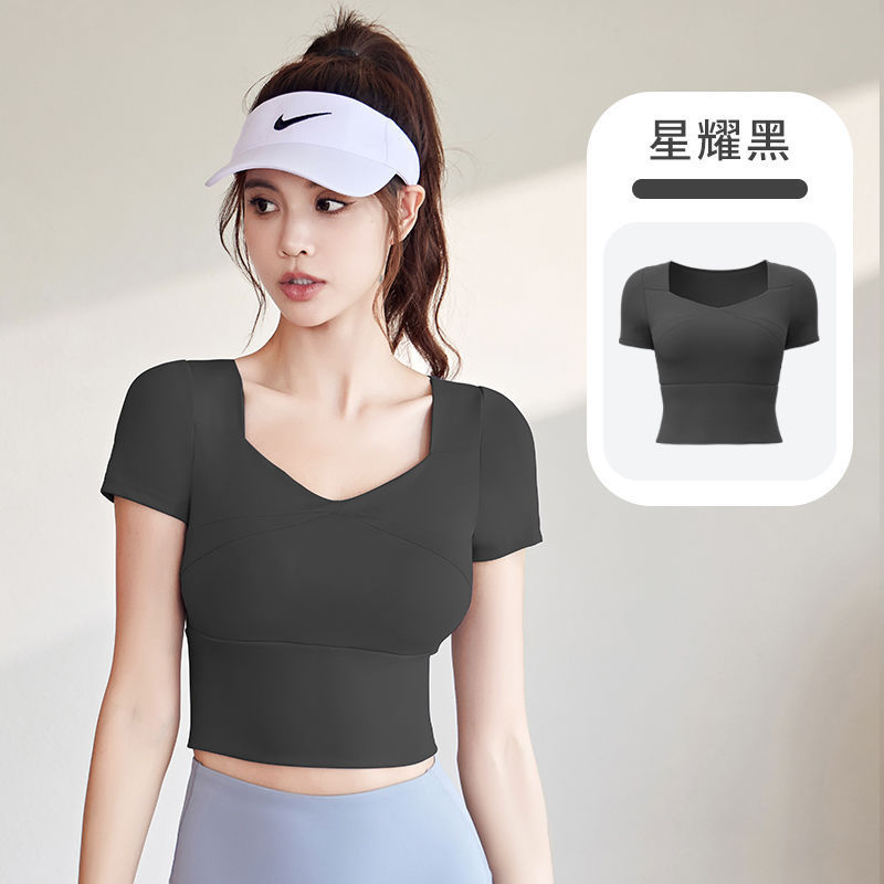 瑜伽服女套装套装女2025新款夏季专业跑步运动上衣普拉提训练健身|undefined