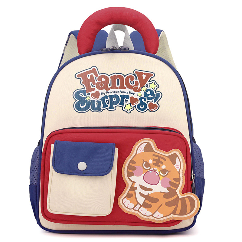 Caricatura tigre pequeño niño jardín de infantes nueva mochila de unicornio preescolar transpirable para niños y niñas de clase media y grande