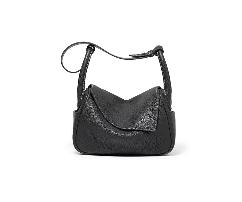 【王楚然同款】宫选元宝包头层牛皮枕头包单肩斜挎包通勤腋下包 - Thumbnail 11