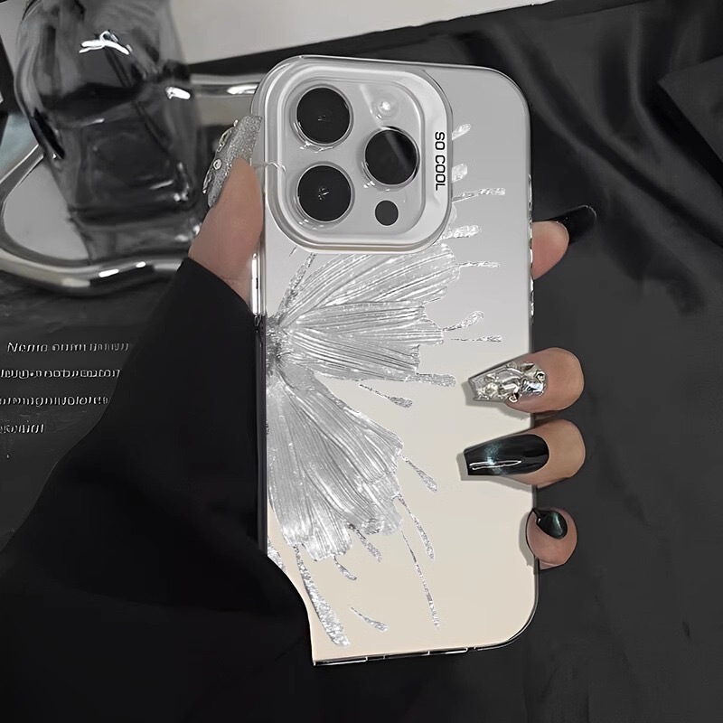 銀箔蝶は14plus欧米16promaxアップルの携帯ケースiphone15トレンド13個性12を適用している|undefined