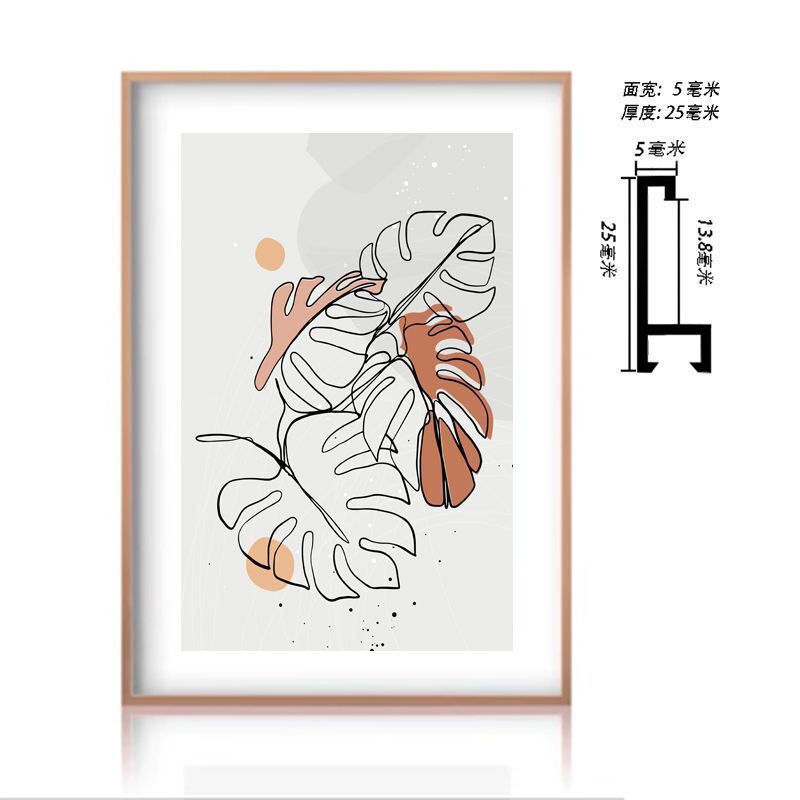 Simple Narrow-Edge Aluminum Alloy Picture Frame, Mounting Frame, Advertising Poster Frame, Puzzle Wall Hanging Frame, Any Size