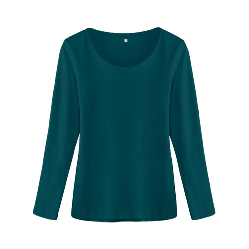 Black base shirt women inner long sleeve t-shirt women slim fit 2025 early spring women round neck top