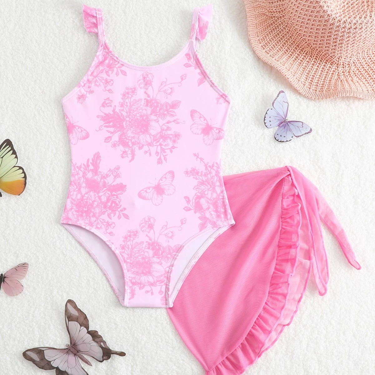26 новых моделей детских слитных купальников с юбками, оптовая продажа от производителя, модный розовый милый купальник для маленьких девочек