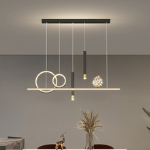 北欧现代轻奢简约长条led餐厅吊灯饭厅咖啡厅吧台饭厅灯书房茶室