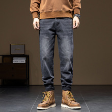 903|大码男装秋冬新品牛仔裤男宽松加大码弹力复古哈伦小脚长裤