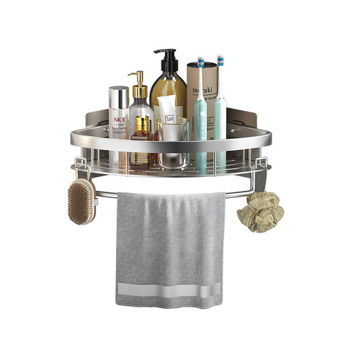 No punching space aluminum storage rack toilet bathroom tripod bathroom storage rack wall hanging toilet corner rack
