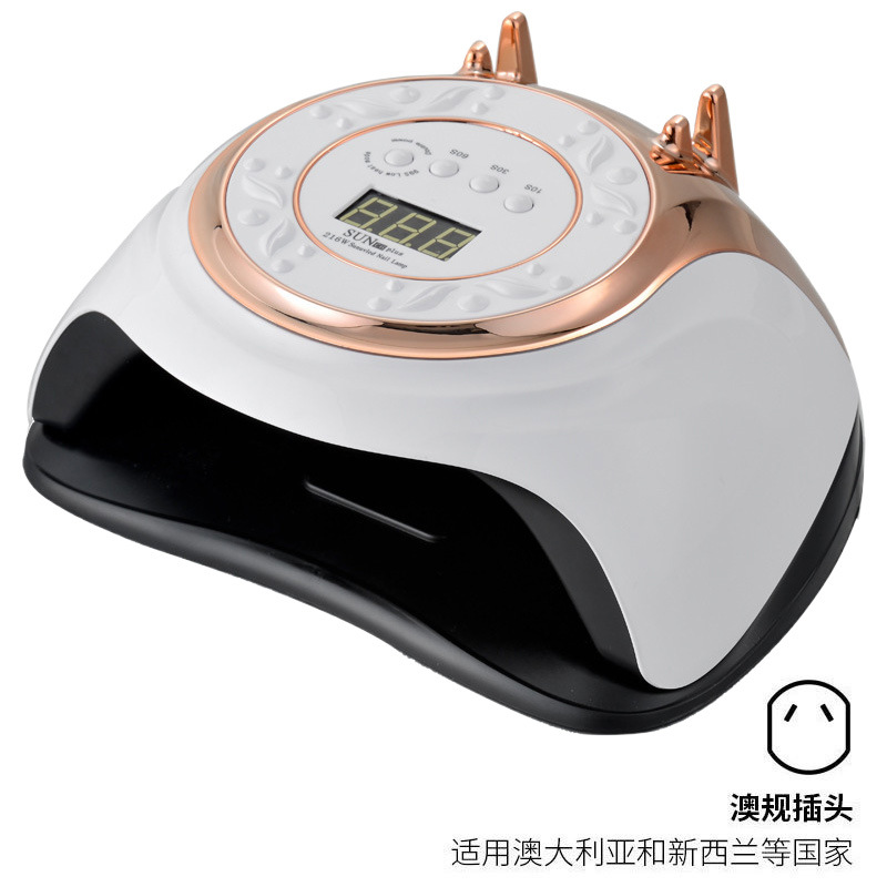 Lámpara de fototerapia de manicura 216W de alta potencia manicura tienda de manicura luz LED doble fuente de luz doméstica pegamento de manica lámpara de secado rápido