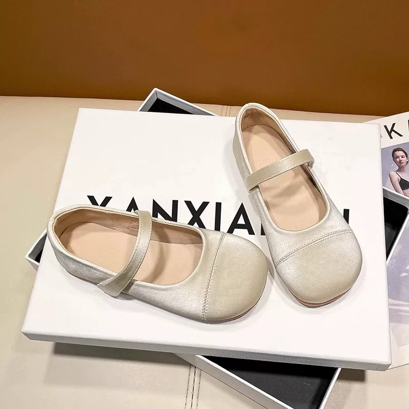 Детские обувь из кожи для принцессы, мягкая подошва, стиль Chanel
