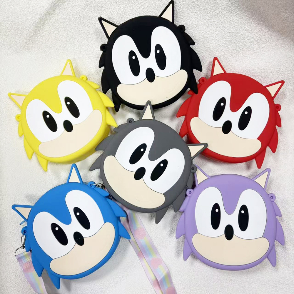 Cute Cartoon Sonic Mouse Bag, Sonic Children's Crossbody Bag, Children's Coin Purse, Storage Bag, Cute Earphone Bag
