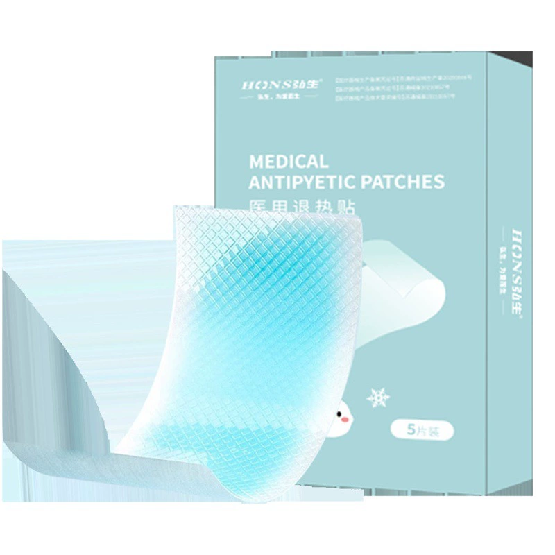 Жаропонижающая паста для младенцев и взрослых Медицинская жаропонижающая паста для детской жаропонижающей военной подготовки, предотвращение нагрева и охлаждения Холодный компресс Ледяная паста 1 коробка из 5 таблеток