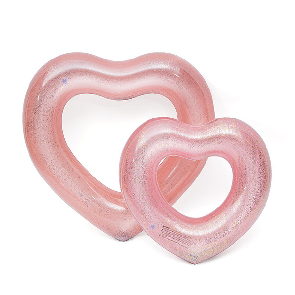Water inflatable swimming ring heart shaped PVC