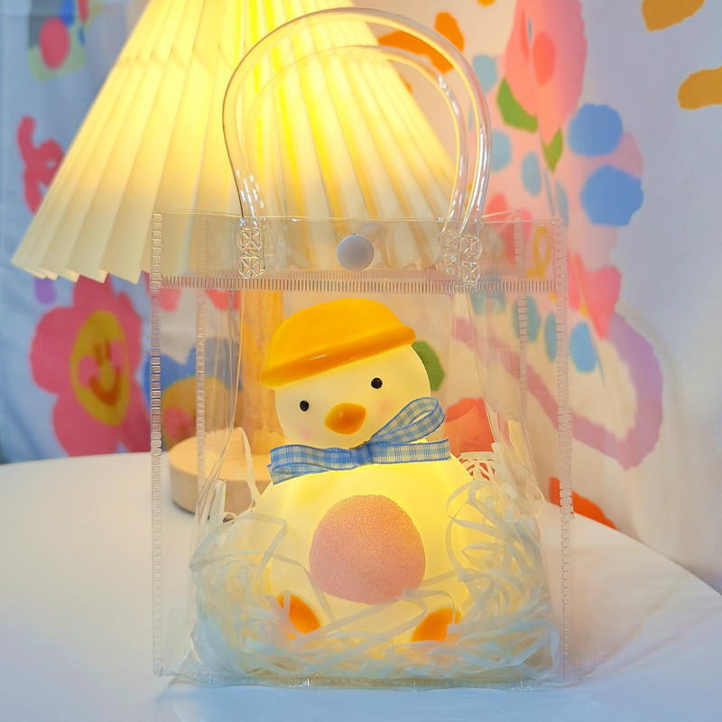 틸트 오리/블루 플러스 투명 선물 가방