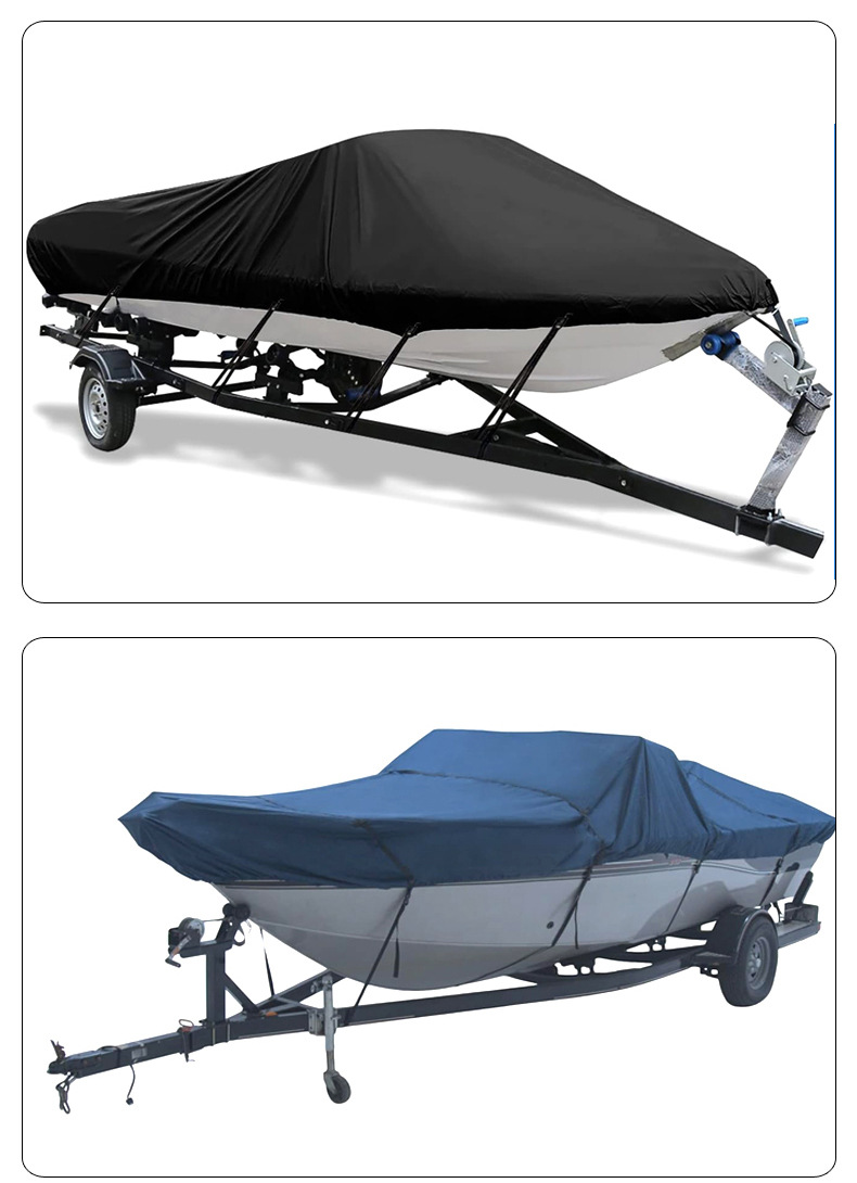 Dropshipping 210D Cross-Border Wholesale Boat Cover Yacht Cover Oxford Cloth Protective Cover Rainproof Outdoor Boat Cover
