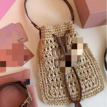 Miu Miu üslubunda samandan toxunmuş mini çanta