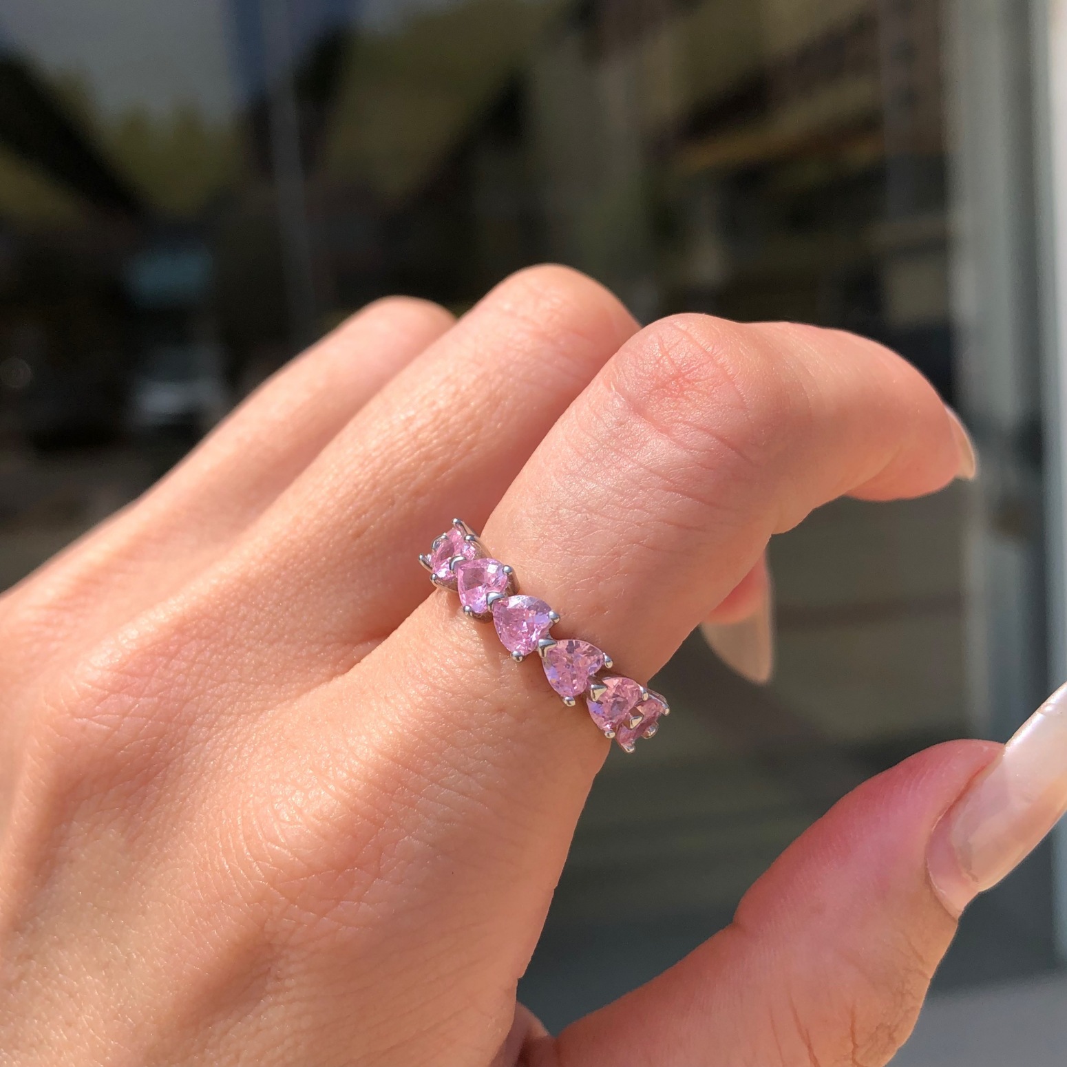 5g Weight Zircon Inlay Material Rings Classification 6, 7, 9 Ring Size 1 Piece Quantity Holiday, Daily Occasion 925 Sterling Silver Material Heart Shape, Bow Knot Pattern Women's Gender Plating, Inlay Design Sweet, Shiny Style 925 Sterling Silver Zircon Heart Shape Bow Knot Rings 25