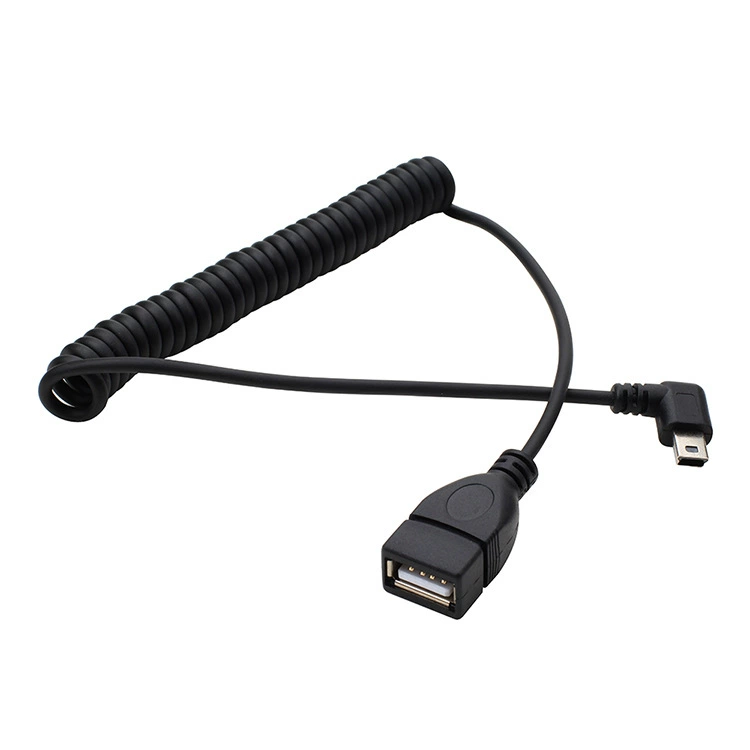 Car MP3 MP4 MP5 Reading U disk spring line tablet computer OTG right bending data connection