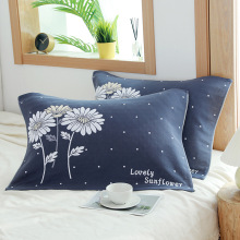 枕巾批发加厚纯棉成人纱布提花卡通情侣四季通用枕头巾亲肤