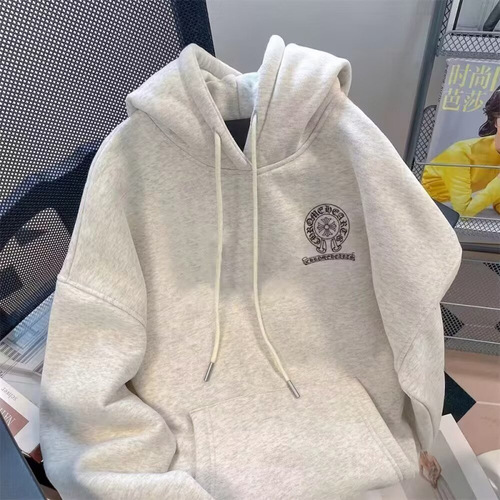 Couple Trend Brand Letter Print Grey Hooded Sweatshirt Women's Winter American Hip-Hop Padded Thick Plus Size Outerwear