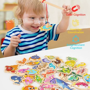Деревянная магнитная рыбалка набор для игры