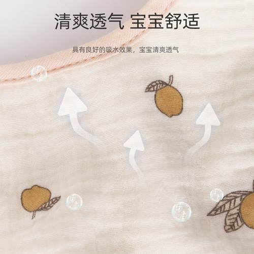 6-layer cotton gauze baby bibs wholesale for babies Baby U-shaped large soft absorbent children's bib 