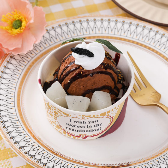Simulated Fruit Ice Cream Ball Props Paper Cup Small Cake Simulated Fruit Paper Cup Dessert Haagen-Dazs Model