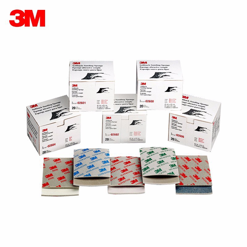 正品3M 2600/06894海绵砂纸 手工砂磨木板打磨漆面砂光磨片抛光