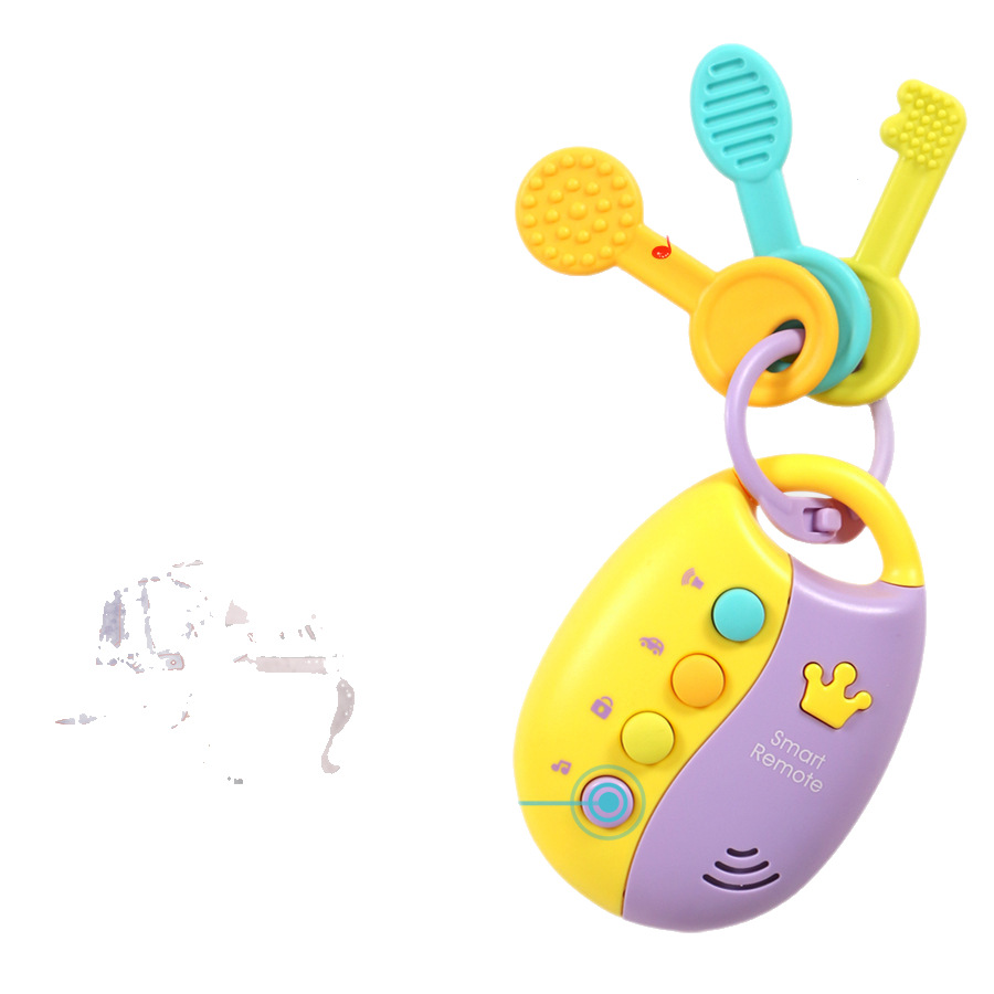 Música transfronteriza llaves de automóviles sonoras y luces juguetes infantiles de mano control remoto de luces juguetes infantiles
