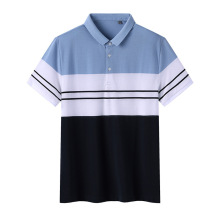 品牌剪标男装新款夏季男士撞色条纹时尚清爽短袖POLO衫P2T6312