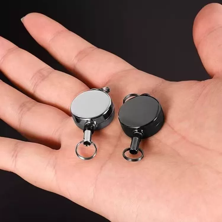 Мини-держатель для ключей с высоким отскоком и выдвижной веревкой, портативный брелок с кольцом для защиты от потери и кражи, легко тянется