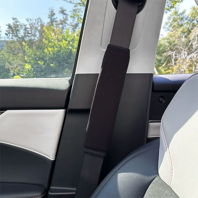 Seat belt shoulder pad, Manufacturer-customized children's car seat - ice-silk-shoulder-pads-black