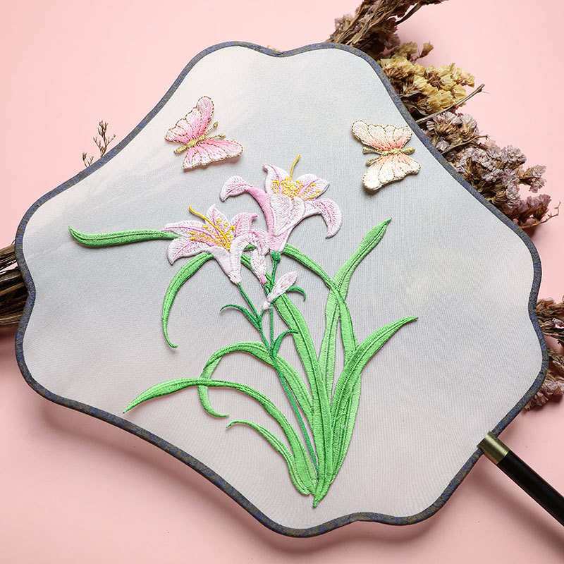 多色兰花布贴DIY衣服补丁贴DIY刺绣汉服旗袍装饰贴花图案贴可熨烫