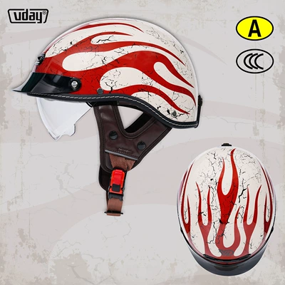 Motosiklet kaskı (dəbilqə) electric motorcycles, 3C certified, suitable - vq-3-wind-chaser-m-52-54cm-transparent-black-tea-lens