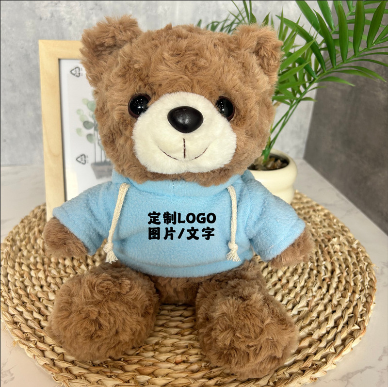 公仔小熊换衣服T恤校服毛衣娃娃毛绒玩具玩偶来图来样印制logo|undefined
