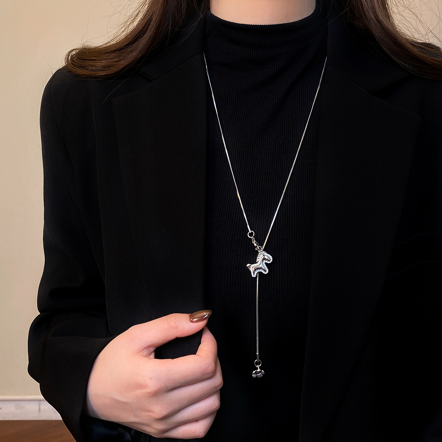 Delicate Two-tone Layered Necklace Gold And Silver Minimalist Chain_voghion.com