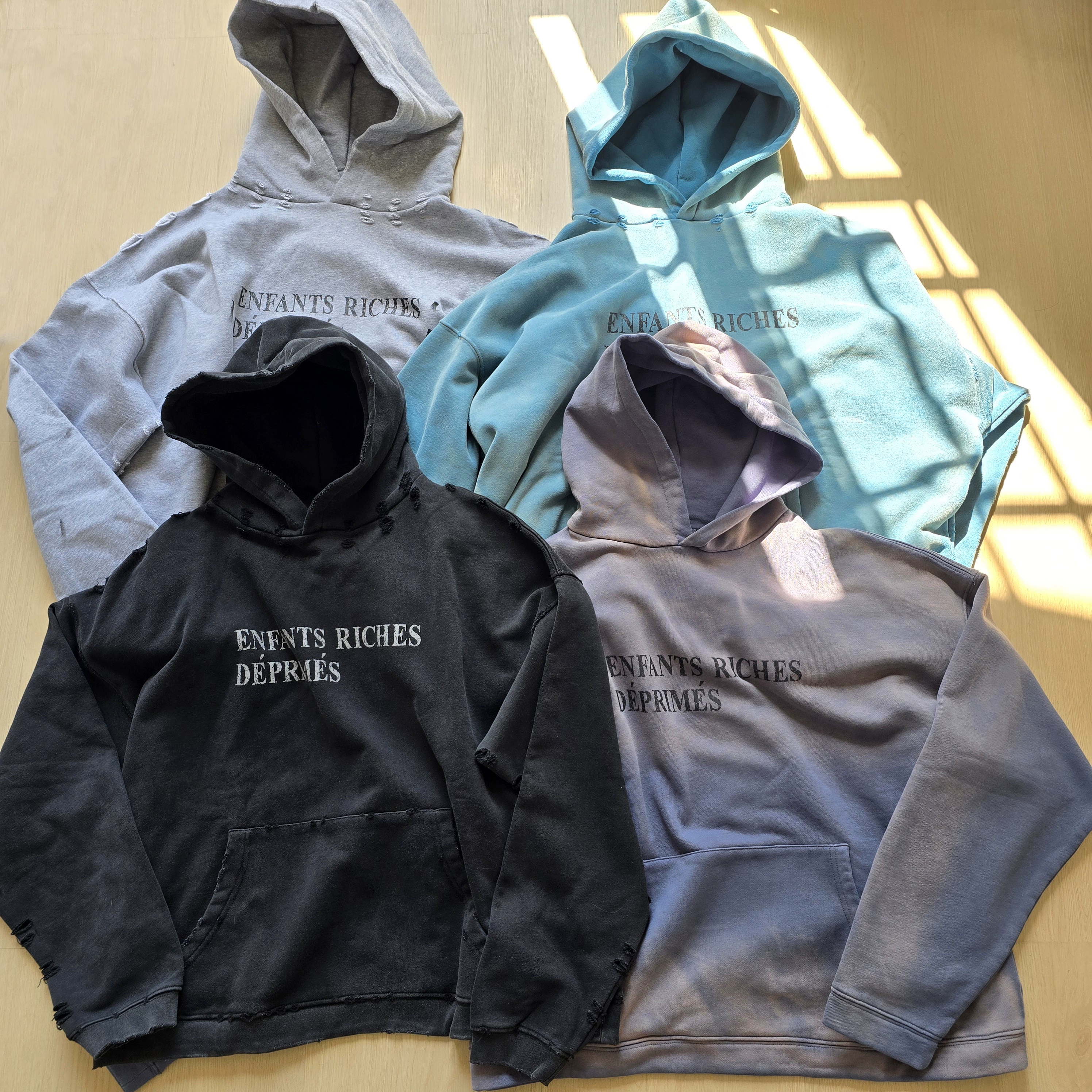 ERD Меланхоличная богатая вода второго поколения, вымытая старые и разрушая тяжелые свитера с капюшоном Американский повседневный свободный толстовка для мужчин и женщин