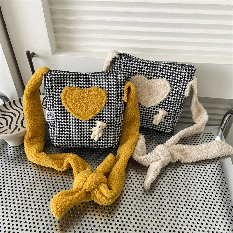 Cute oso estudiante mochila retrógrada mochila infantil amor de moda mil pájaros bolsas de hombro para hombres y mujeres