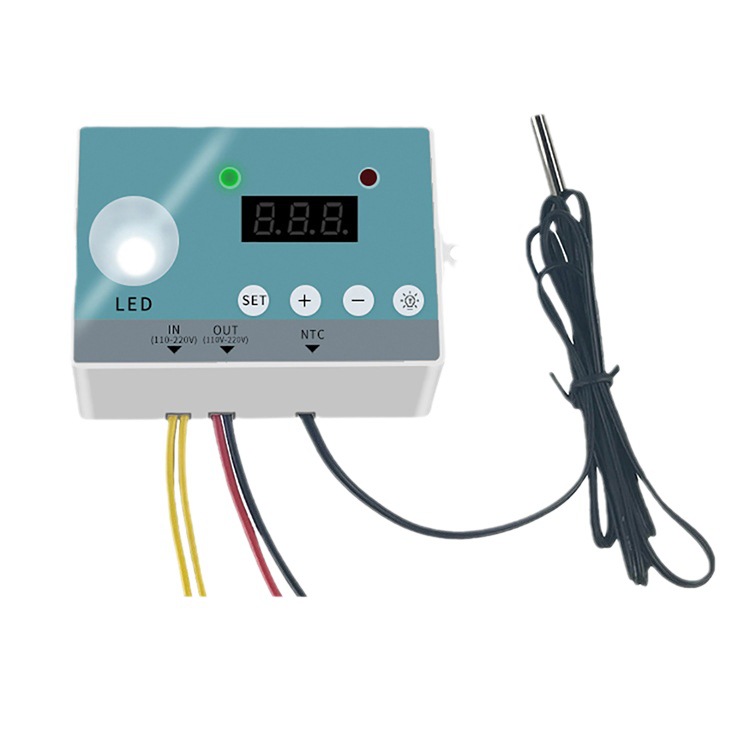 Miniatura termostato inteligente interruptor de temperatura pantalla digital controlador de temperatura con luz fría LED cama de huevo