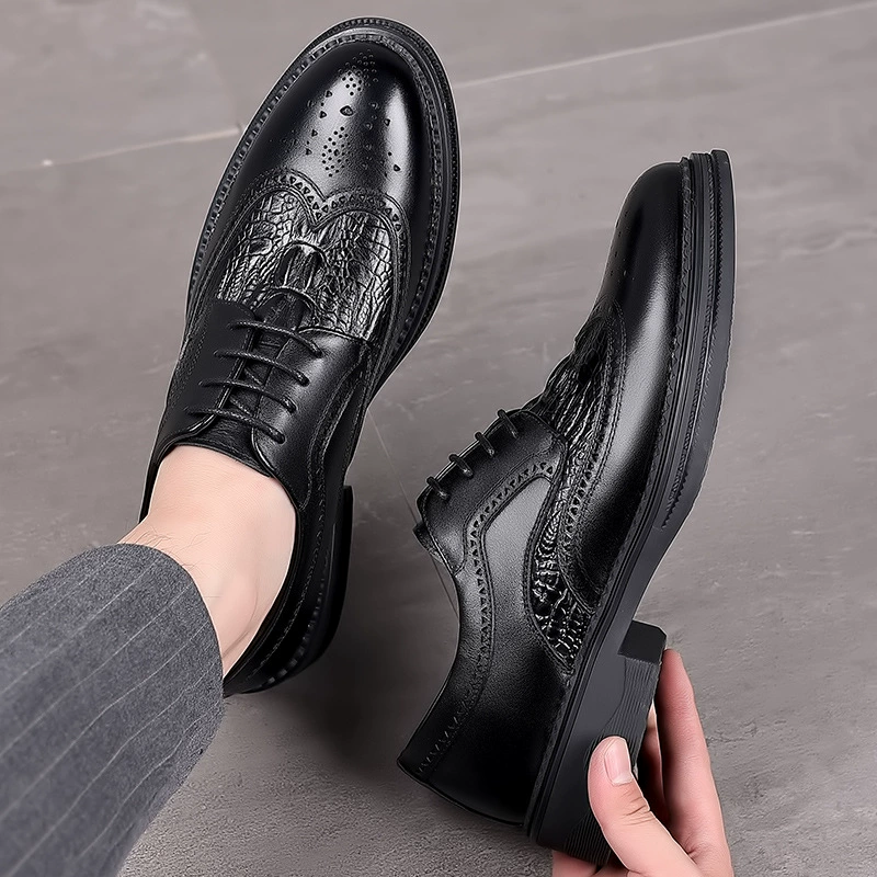 Footwear, classic suit jacket English style, men's lightweight classic shoes for leather shoes, genuine leather