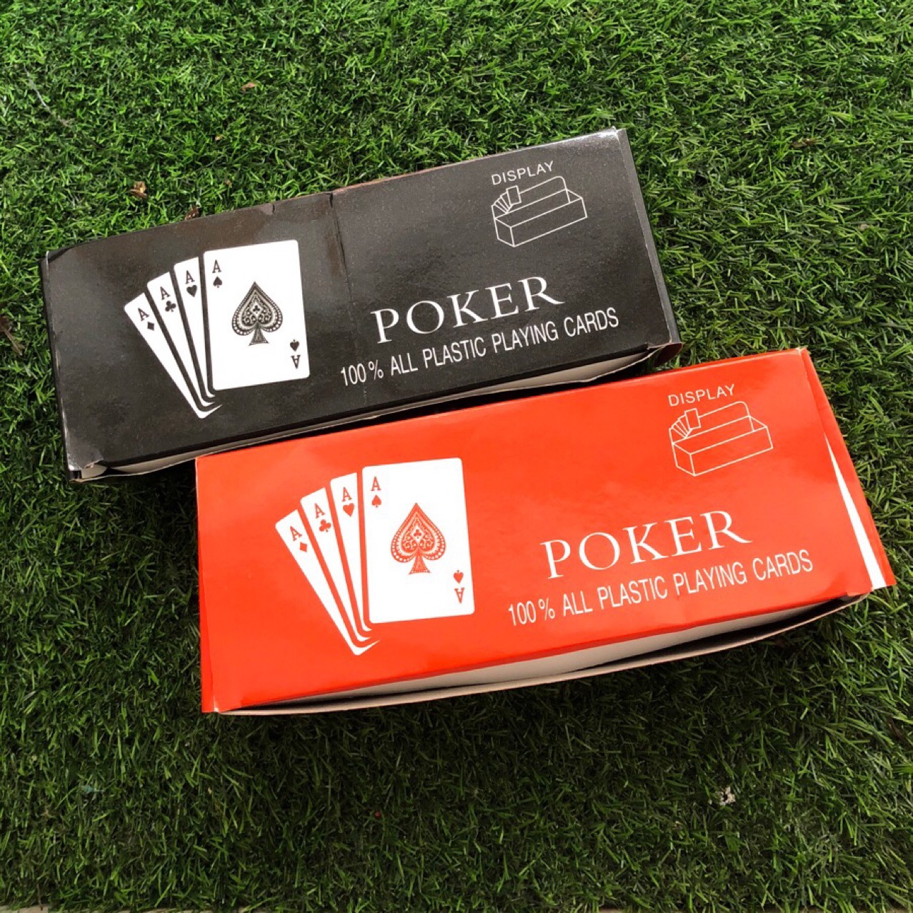 Tarjetas de juego de papel doble pago 2 paquetes rojo y azul cada mitad 280 gramos de tarjetas de juego de cartas image 4