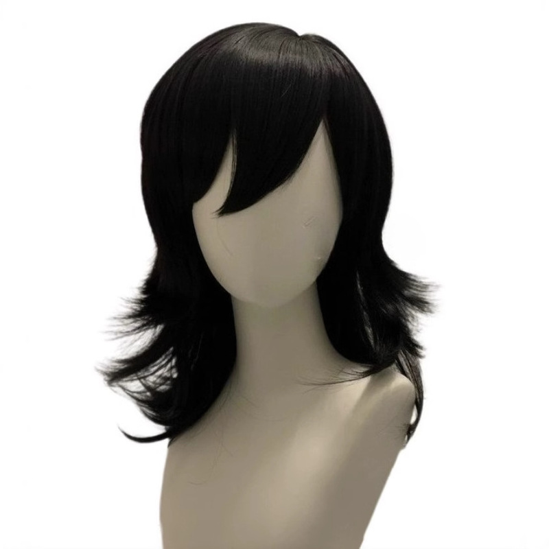 Cosplay Wig Song of Hell Royal Church Knights Akado Akate Uncle Akiyoshi Kurokami Cosplay Wig Song of Hell Royal Church Knights Akado Akate Uncle Akiyoshi Kurokami