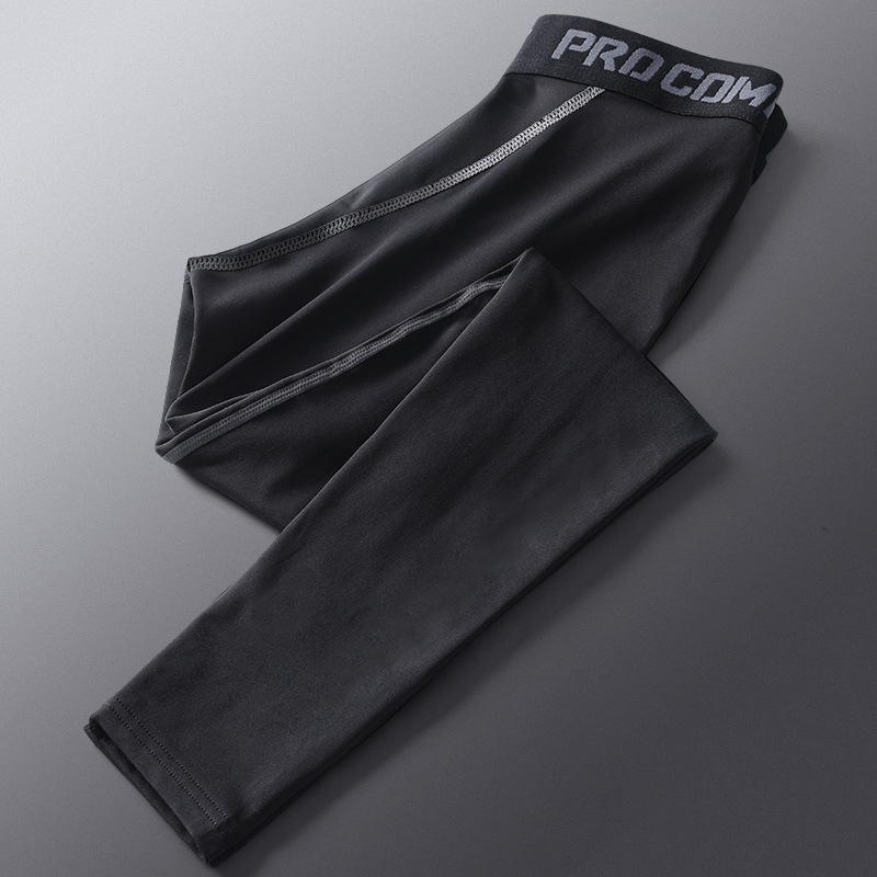 Pantalones de entrenamiento de entrenamiento para hombres con alta elasticidad y velocidad de secado juego deportivo ajustado de baloncesto, pista y campo, ropa de compresión para correr